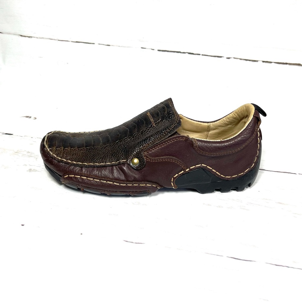 Belvedere Loafers Mens Size 9 Brown Genuine Ostrich Leather Driving Moc.‎